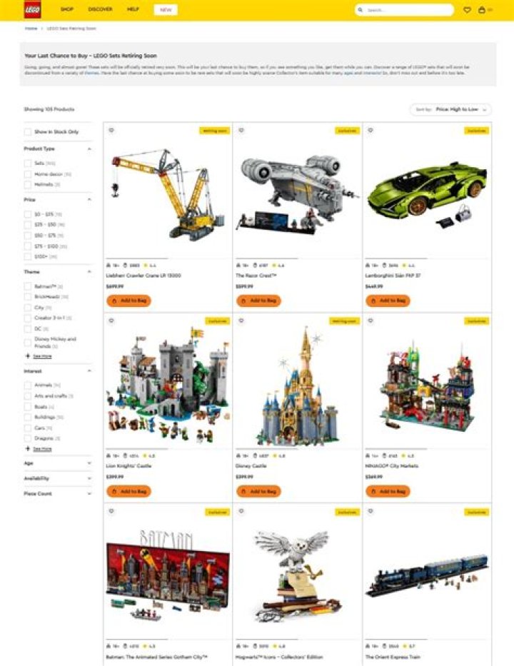 Are discontinued Lego sets worth more
