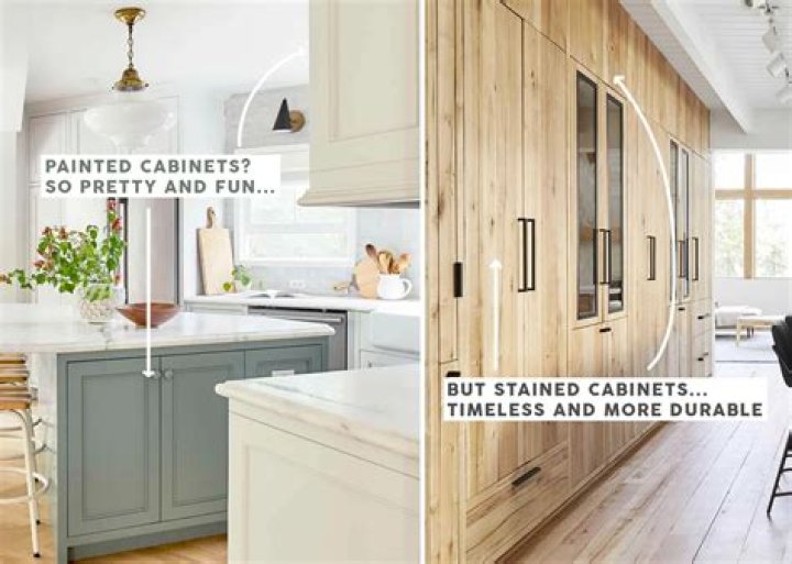 Can I just stain my kitchen cabinets