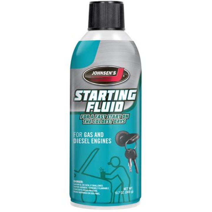 Can I spray starting fluid in spark plug hole