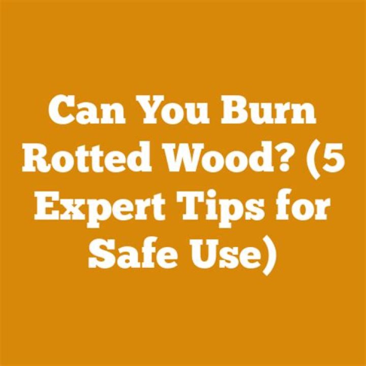 Can you burn rotted wood