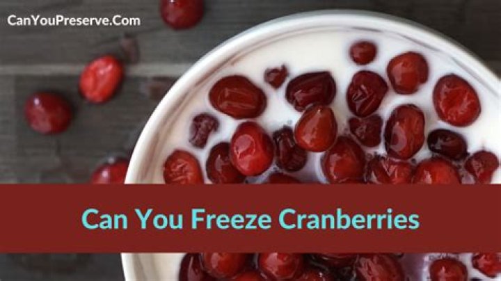 Can you freeze Craisins