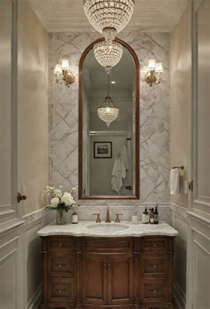 Can you have chandelier in bathroom