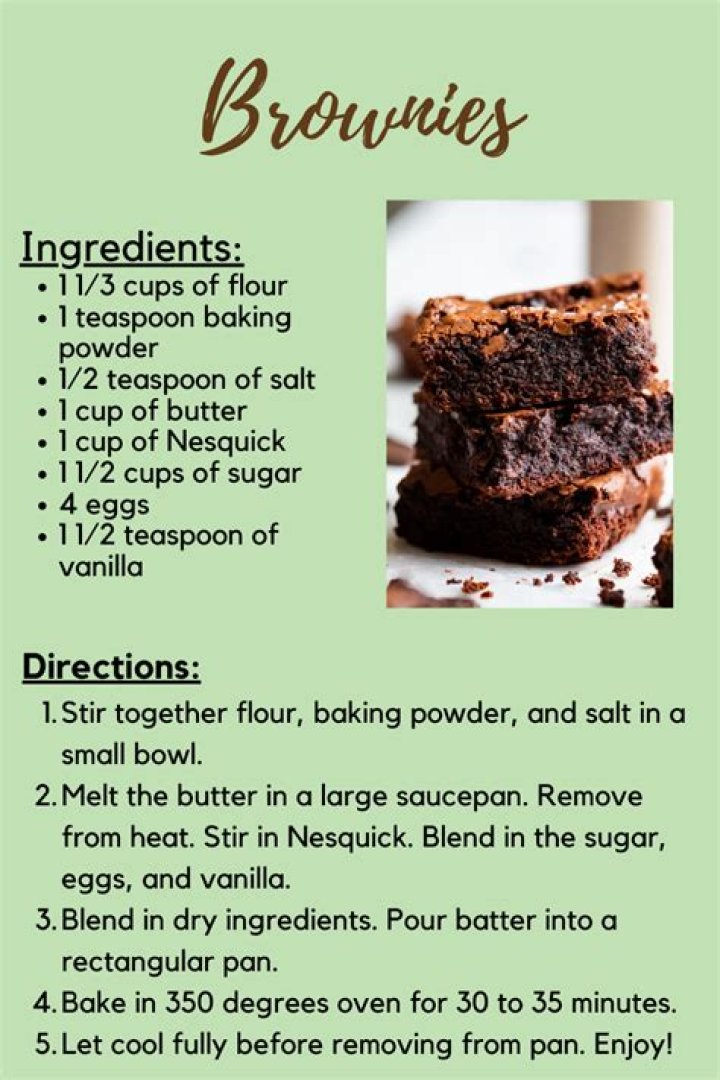 Can you put baking powder in brownies