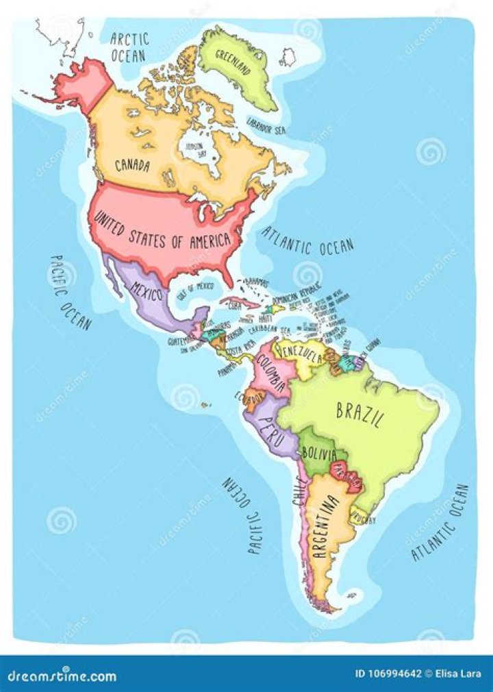 ¿Cómo está dividido políticamente el continente americano