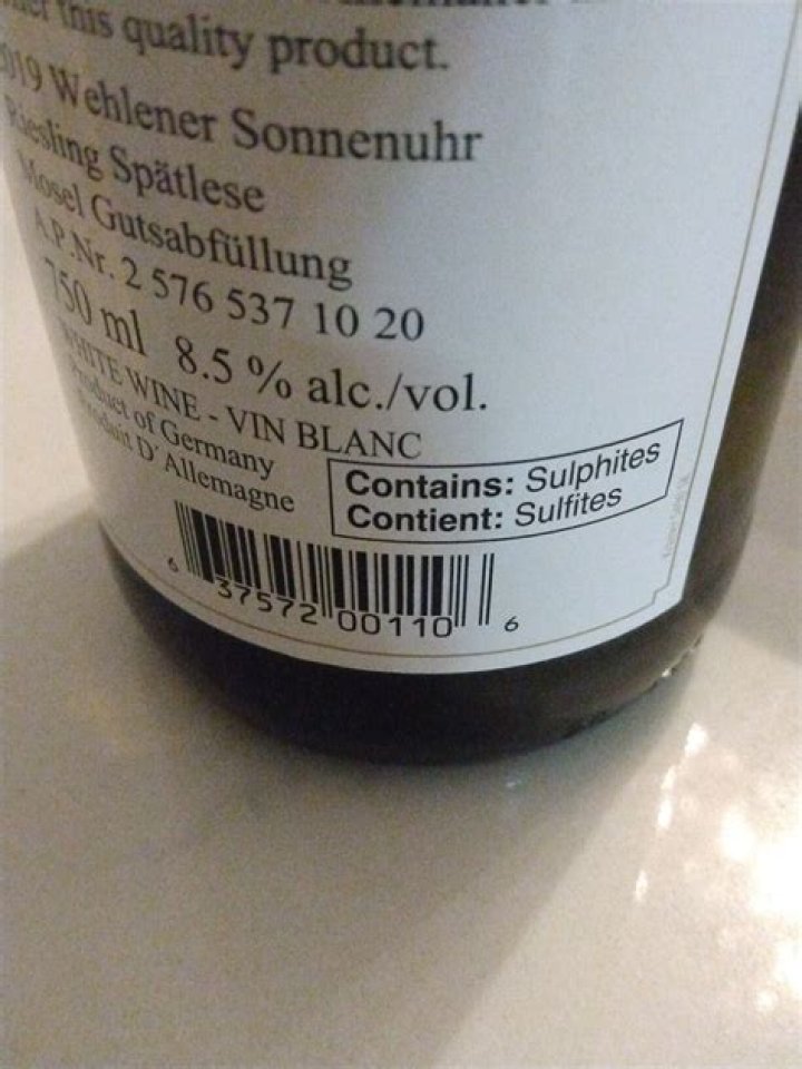Do all vinegars contain sulfites