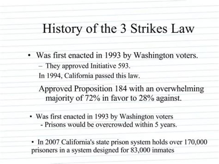 Do they still have the 3 strike law
