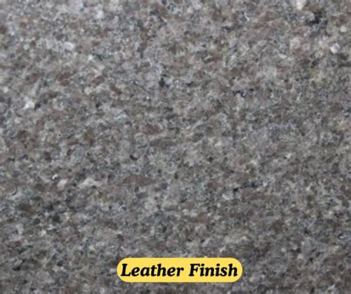 Does leather finish granite stain