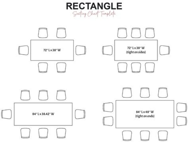 How big is a rectangle table that seats 8