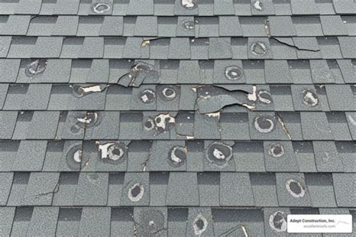 How can you tell if you have hail damage from shingles