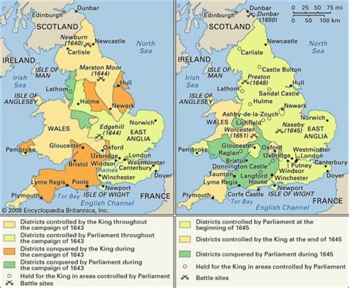 How did the English civil war start