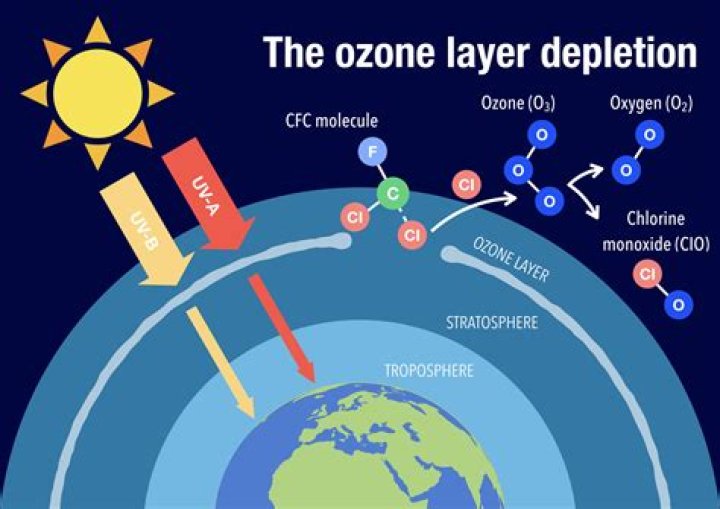 How did the hole in the ozone layer form