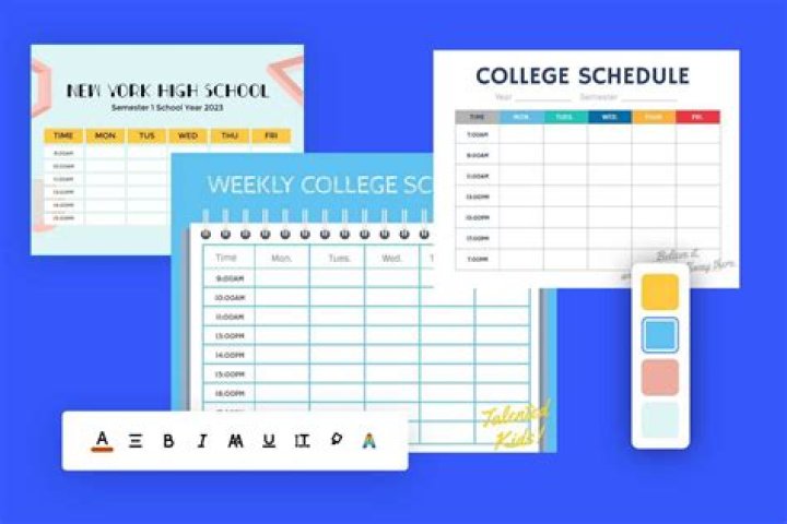 How do I create a college schedule
