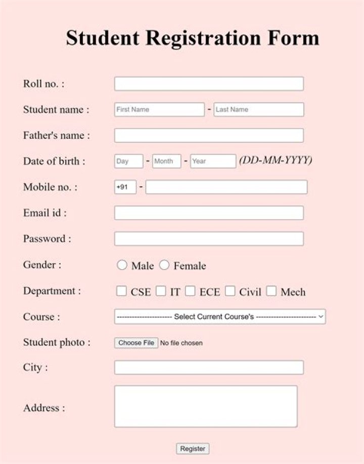 How do I create a registration form in Visual Studio