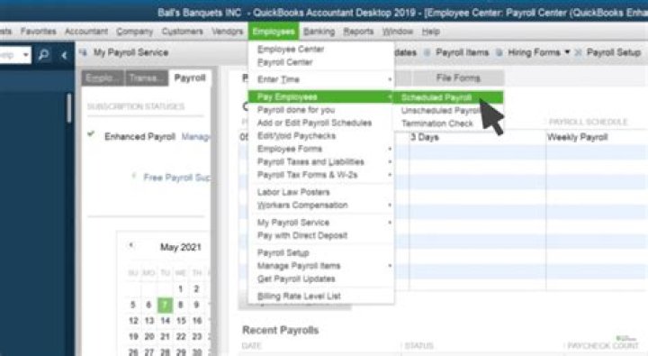 How do I delete a scheduled payroll in QuickBooks desktop