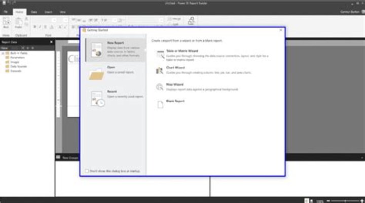 How do I open report builder