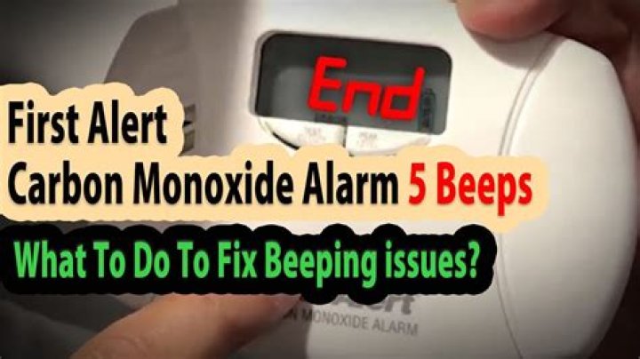 How do I stop my carbon monoxide alarm from beeping in the end of life