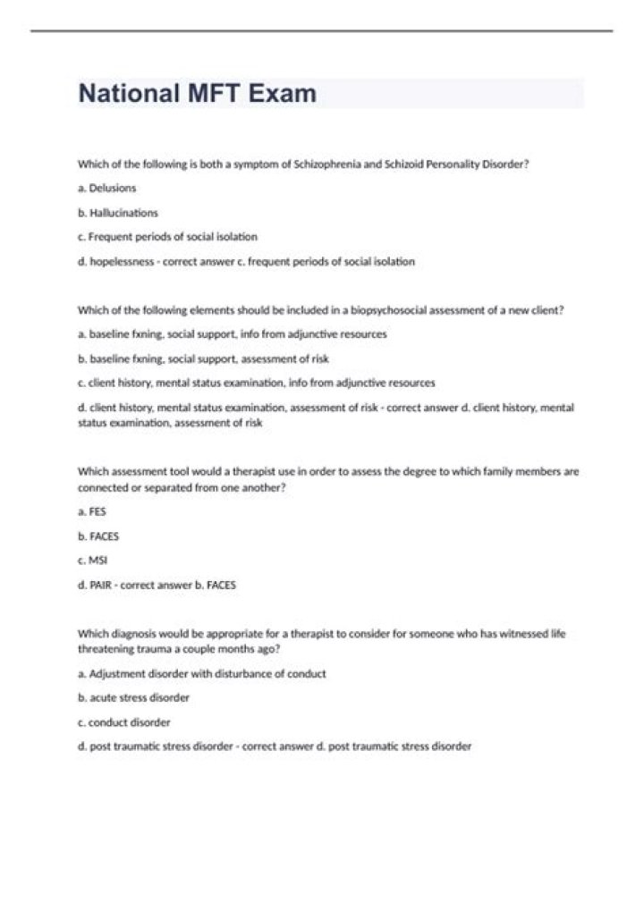 How do I study for the MFT national exam