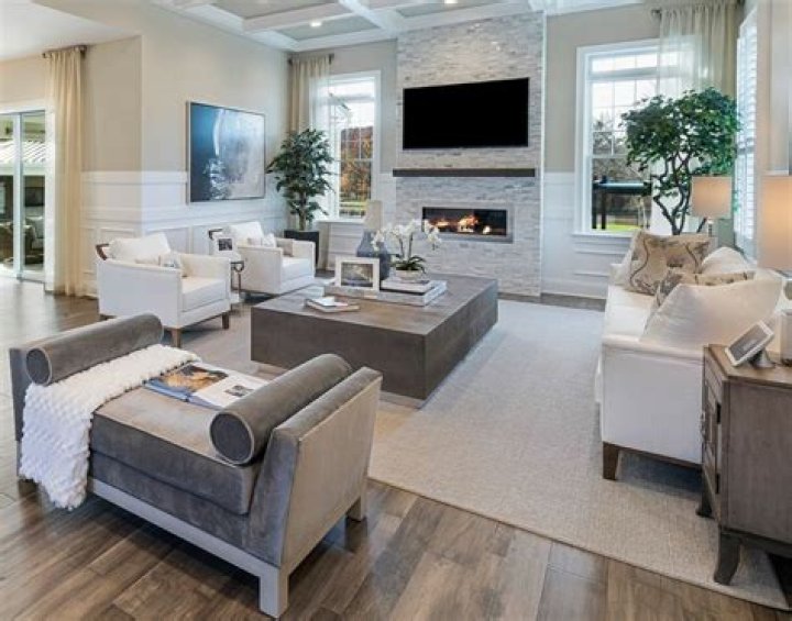 How do you arrange living room furniture with a fireplace