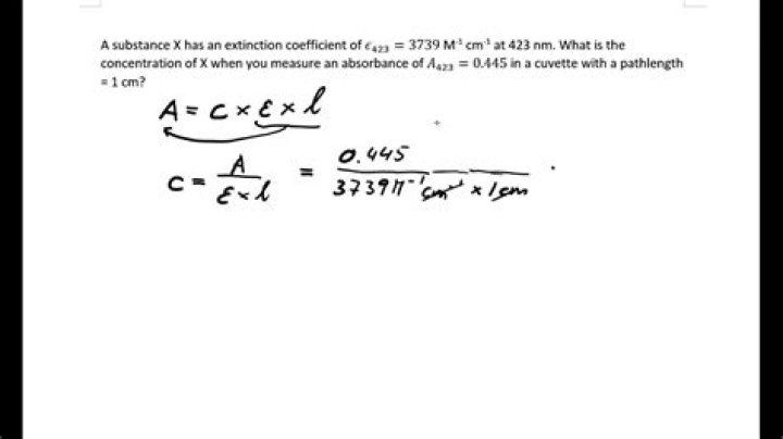 How do you calculate absorbance