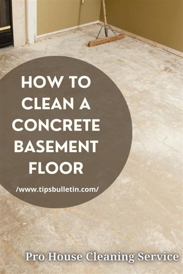 How do you clean a concrete basement floor