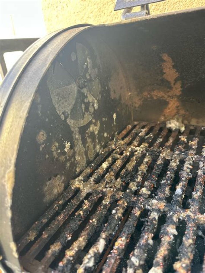 How do you clean a moldy charcoal grill