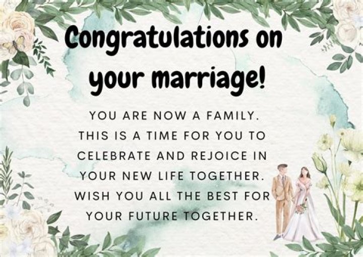 How do you congratulate a newly wedded couple