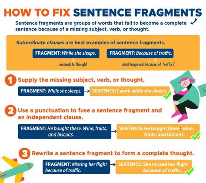 How do you fix sentence errors
