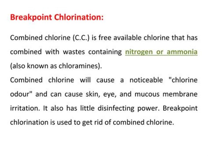 How do you get rid of combined chlorine