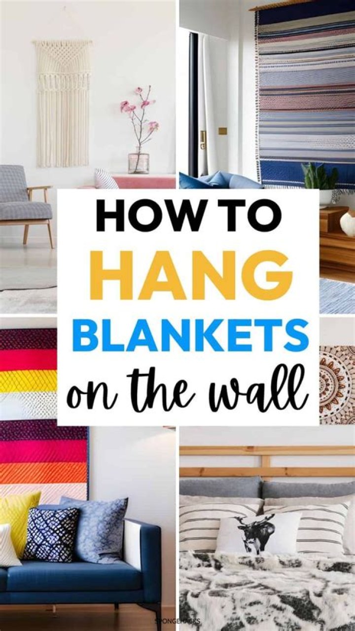 How do you hang a knit blanket on the wall