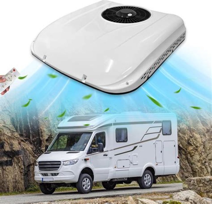 How do you install a rooftop air conditioner on an RV