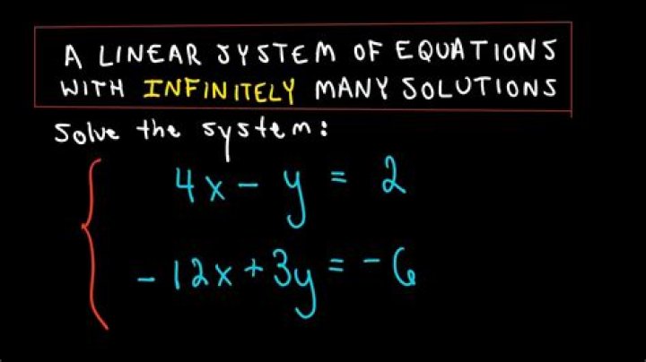 How do you know if a system has infinite solutions