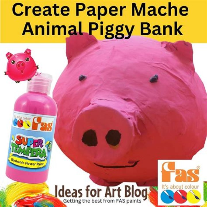 How do you make a paper mache piggy bank with a balloon