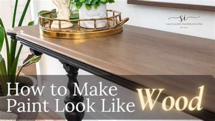 How do you paint a metal cabinet to look like wood