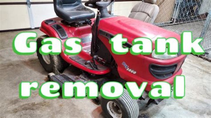 How do you remove old gas from a riding lawn mower
