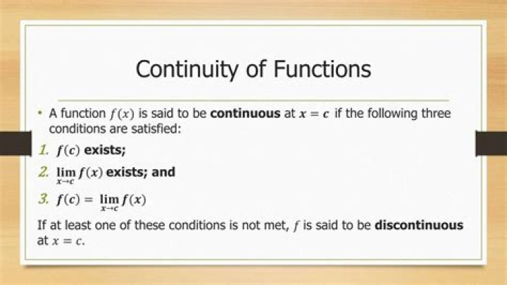 How do you solve continuity in calculus