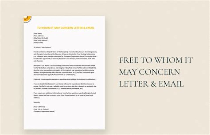 How do you type to whom it may concern in a letter