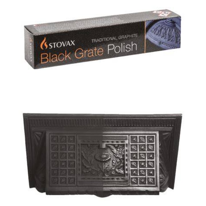 How do you use black grate polish on Stovax