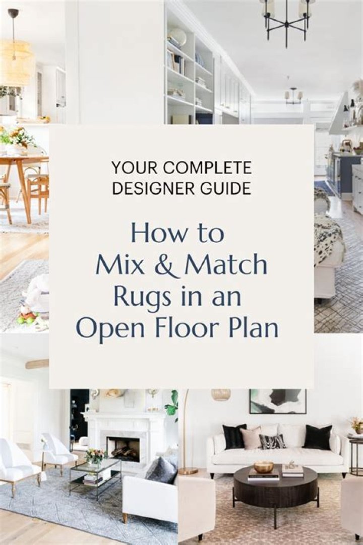 How do you use multiple rugs on an open floor plan