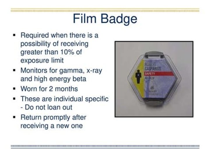 How does a film badge show radiation