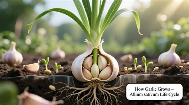 How does the garlic grow
