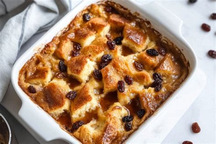 How is bread pudding served