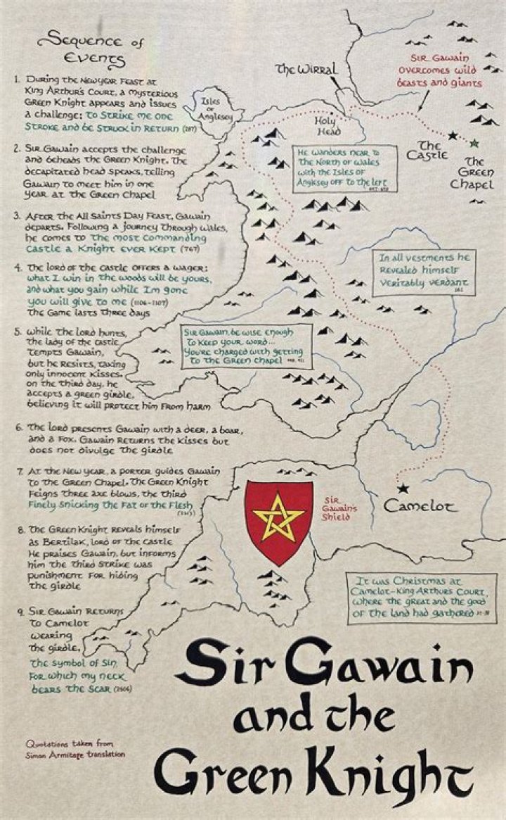 How is Gawain described in Sir Gawain and the Green Knight