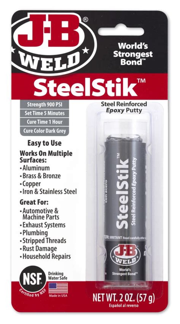 How long does JB weld steel stick take to cure