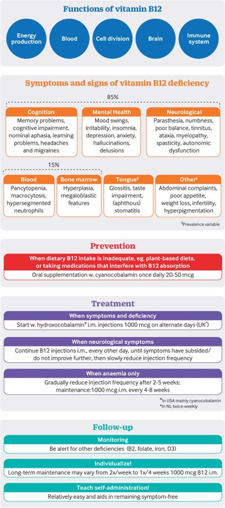 How long does the body store b12