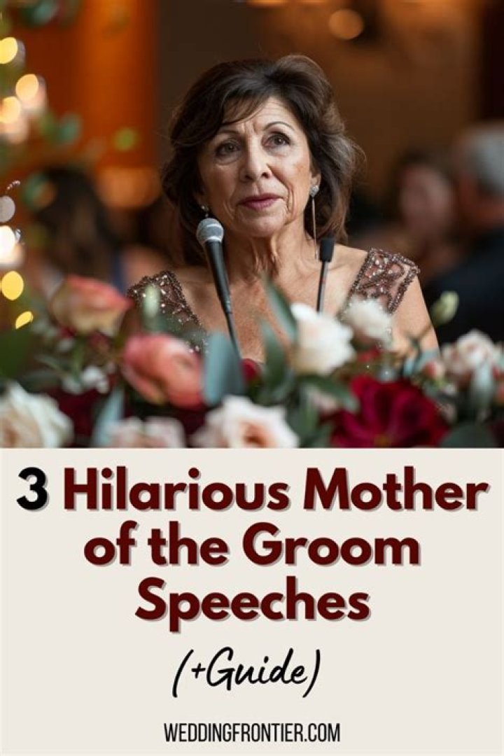 How long should a mother of the groom speech be