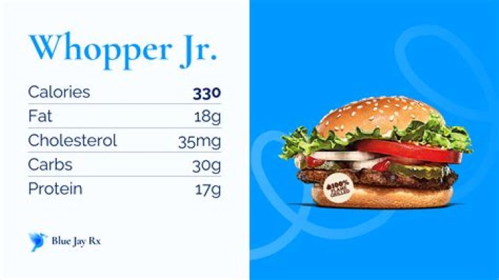 How many calories in a Whopper Junior with no mayo