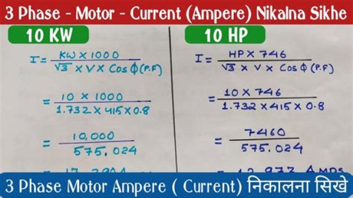 How many kW is a 3hp motor