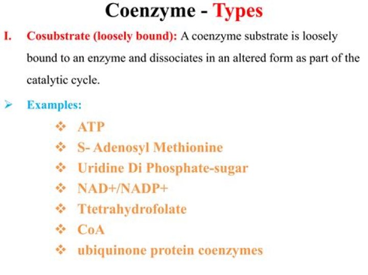 How many types of coenzymes are there