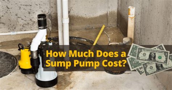How much does a sump pump cost to replace