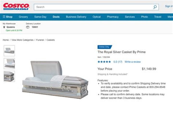 How much does an oak casket cost